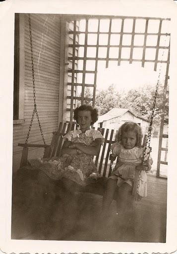 Babs Becky late 1940s Kilmichael porch.jpg